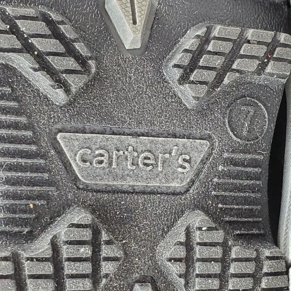 Carter's Booth CR Winter Snow Boots Toddler Boys Size 7 Mid Calf Hook Loop Gray